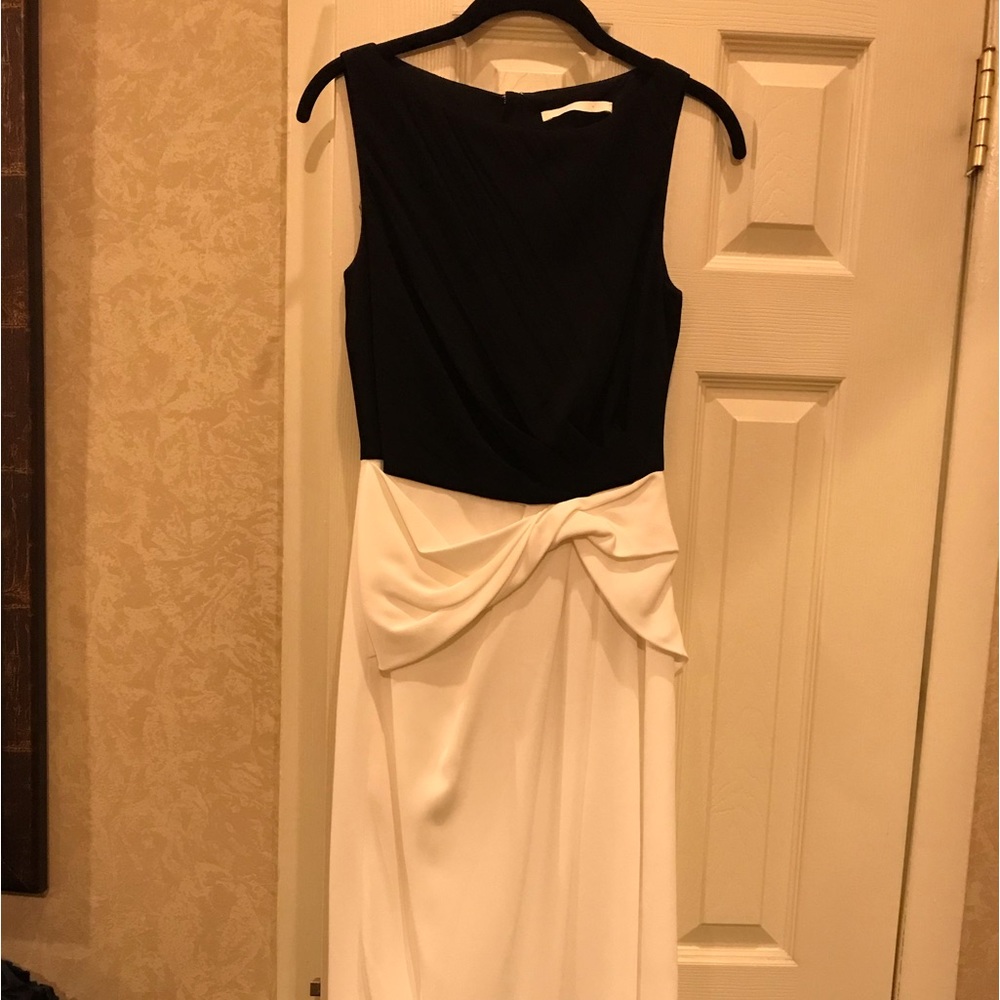 Crepe sheath dress.